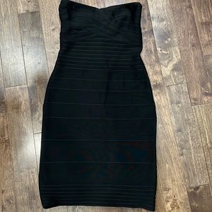 Stunning strapless Herve leger dress, a timeless and classic wardrobe staple